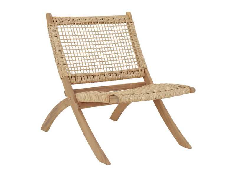 Стол, HM6243.01, Натурален, Изкуствен ратан, 78х60х73см.