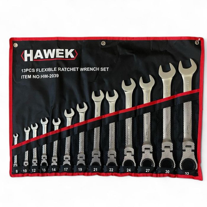 Звездогаечни тресчотни ключове с чупещо рамо 8-32мм HAWEK