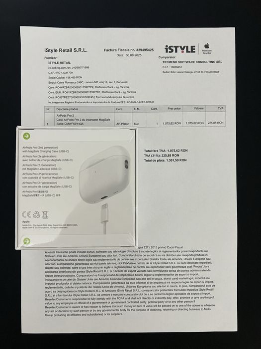 AirPods Pro 2 Originale Bucuresti Sectorul 4 • OLX.ro