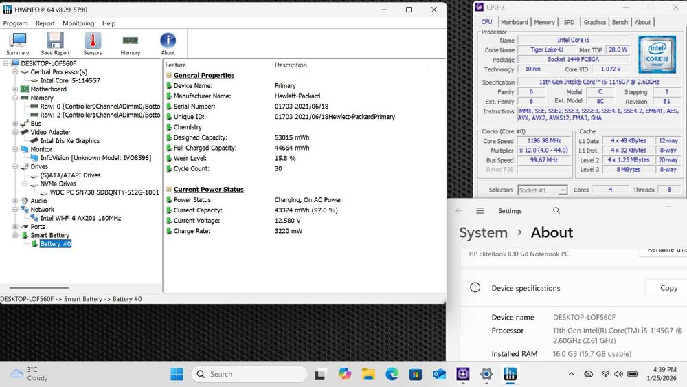 HP EliteBook 830 G8 4G LTE i5-1145G7 16GB 512GB SSD Windows 11 Pro