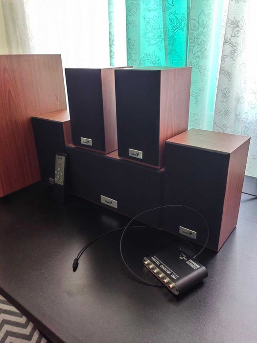 музикална система 5+1 Genius SW-HF 5.1 5005 Cherry Wood
