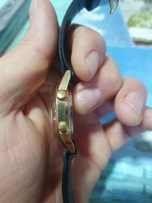 Ceas Poljot mecanic cu alarma placat cu aur, UNIC olx