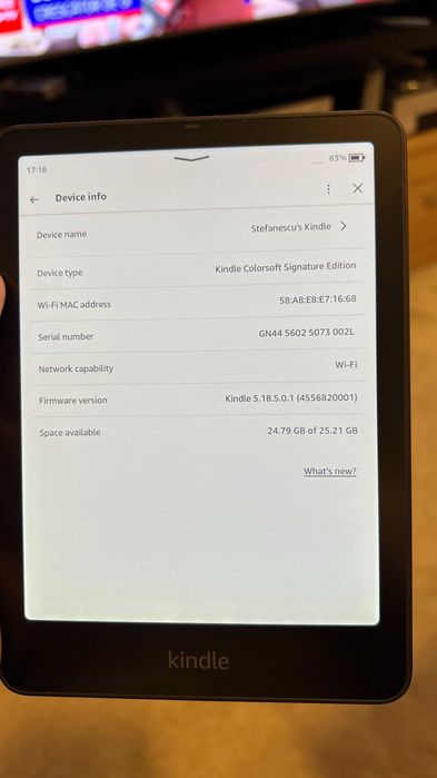 eBook Reader Amazon Kindle Colorsoft Signature Edition 32GB Display 7"