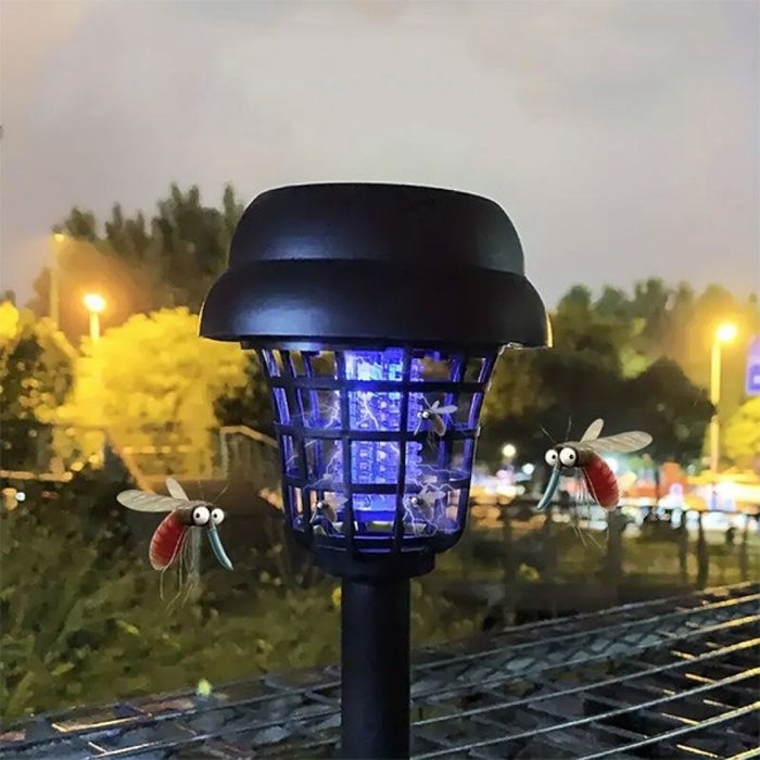 Соларна лампа против комари за открито – комплект 2 броя с UV защита