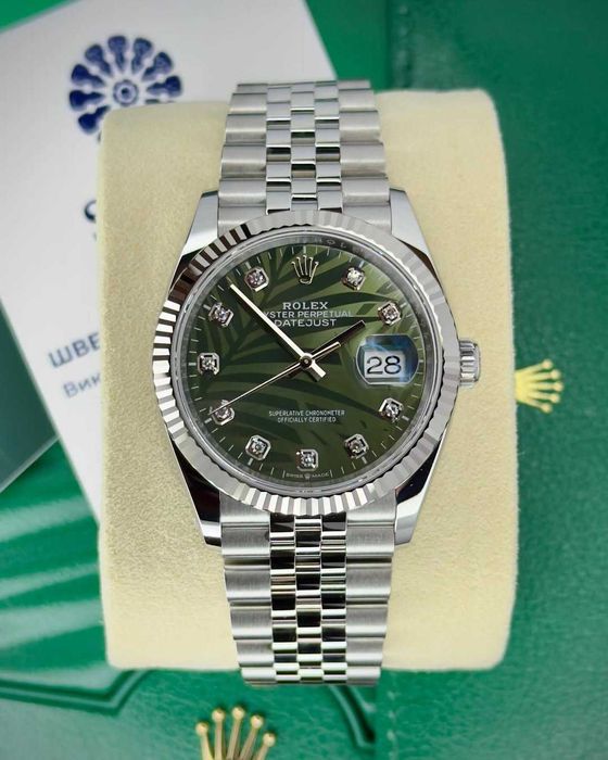 Дамски rolex datejust 36mm palm