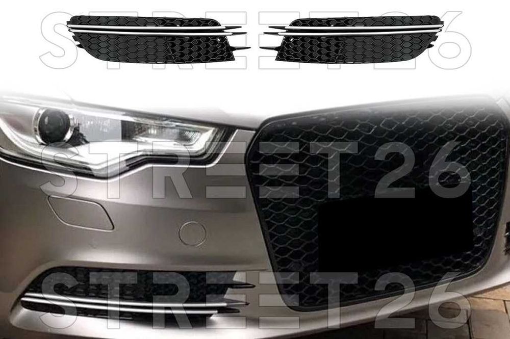 Grile Laterale Audi A6 C7 Pre-Facelift (11-14) Negru Lucios fara ACC