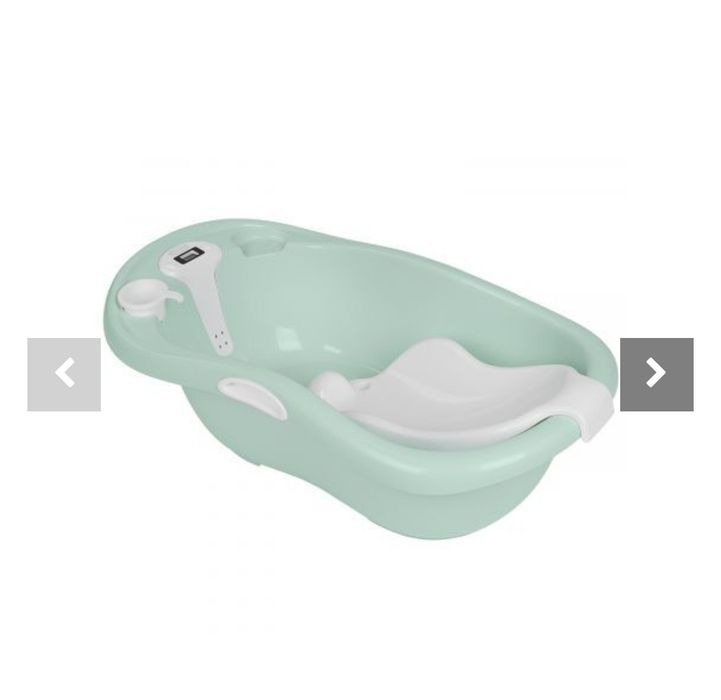 Kikkaboo Вана корито за бебе Lavera Mint с вграден термометър и подлож