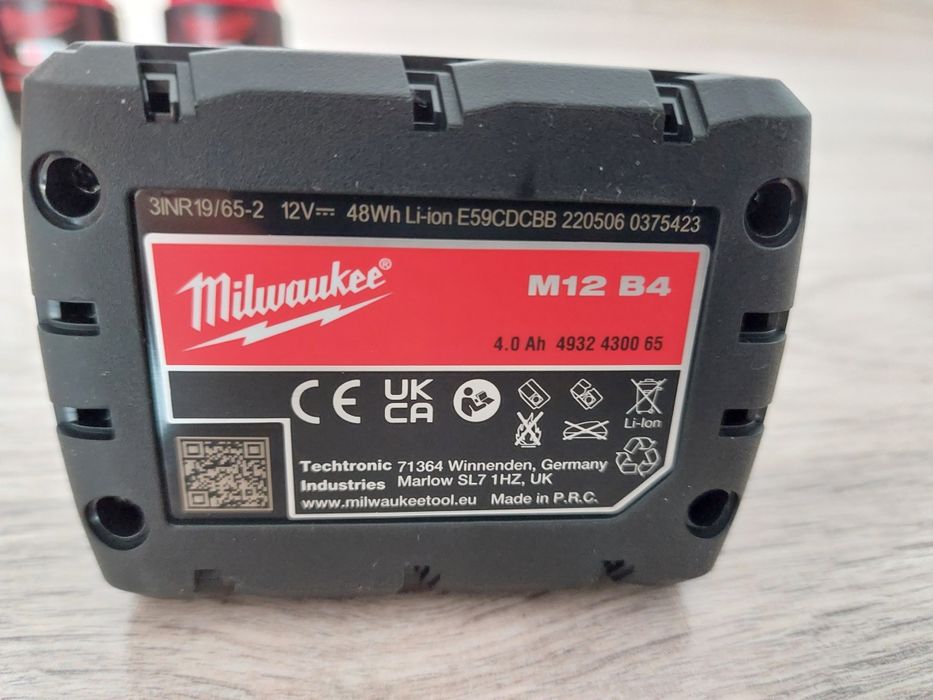 Baterie, acumulator milwaukee M12, 2 amperi, 3 amperi, 4 amperi, 6 amp