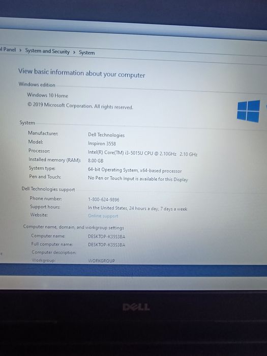 Laptop cu proc. i3-gen a 5-a  ,8gb ddr