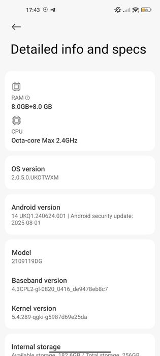 Xiaomi 11 Lite 5G NE 256GB