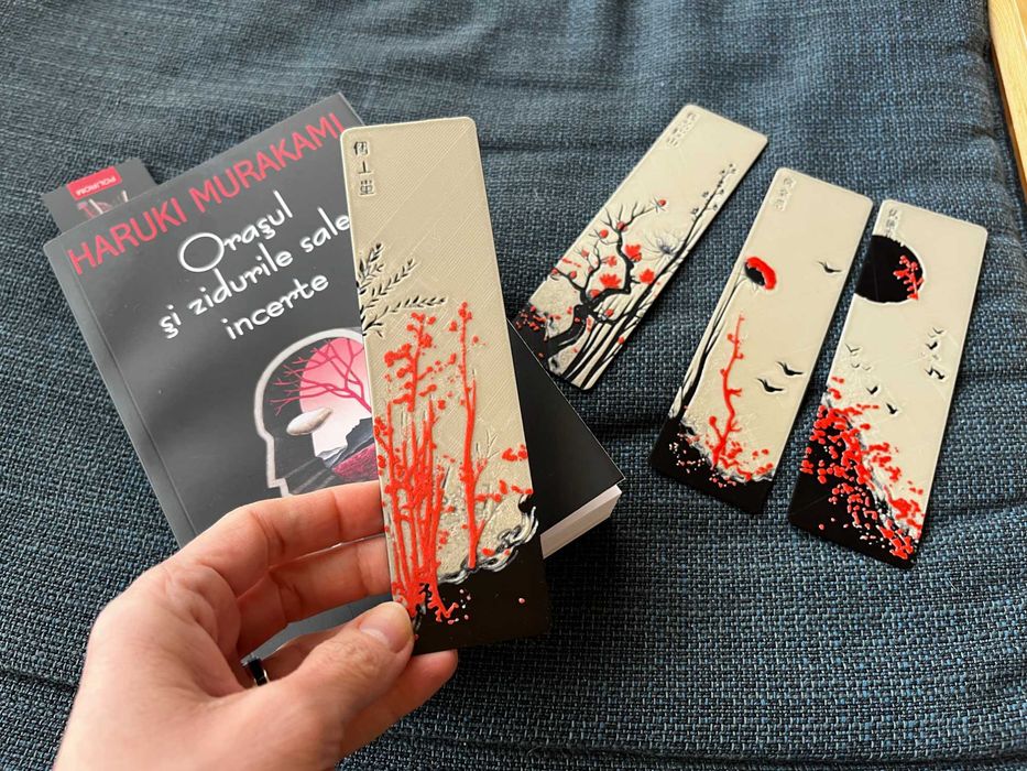 Set de 4 semne de carte cu tematica japoneza