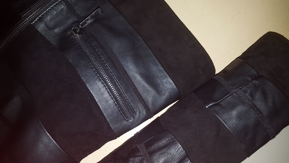 Geaca/ jacheta piele in dungi