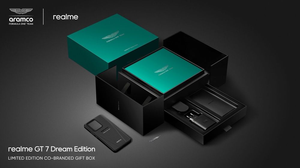 Продавам realme GT 7 Dream Edition 16/512 GB – специалната версия, създадена в партньорство с Aston Martin Aramco F1 Team