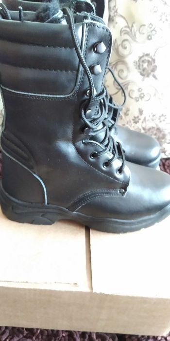 Берцы кожаные утепленные