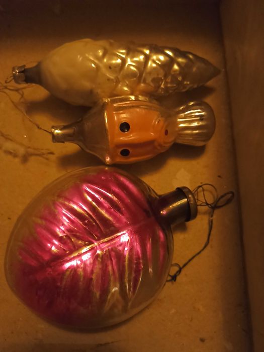 Елочные игрушки  стекло.производство ссср