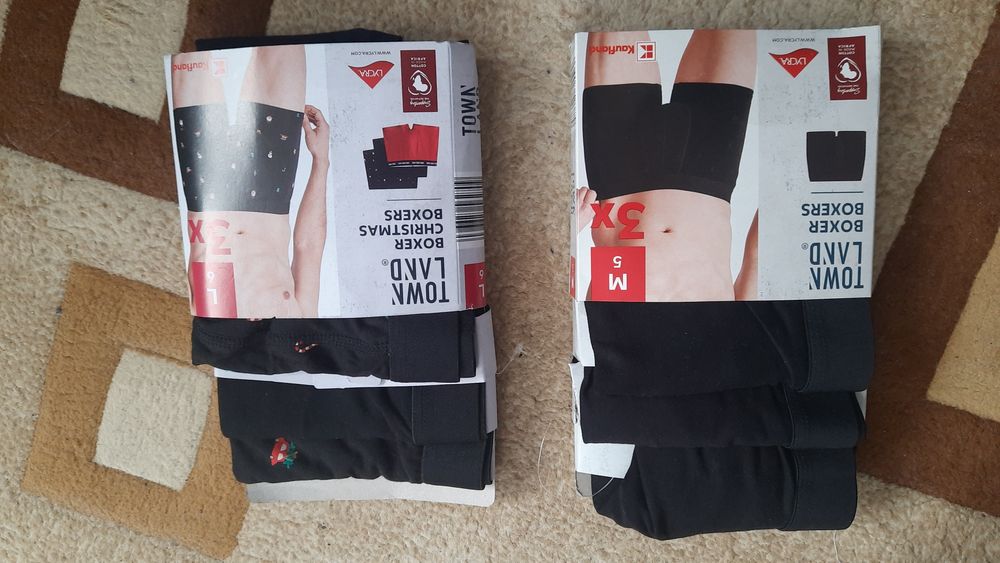 Chiloții Boxeri bărbați M,L  la set, bumbac, trimit oriunde