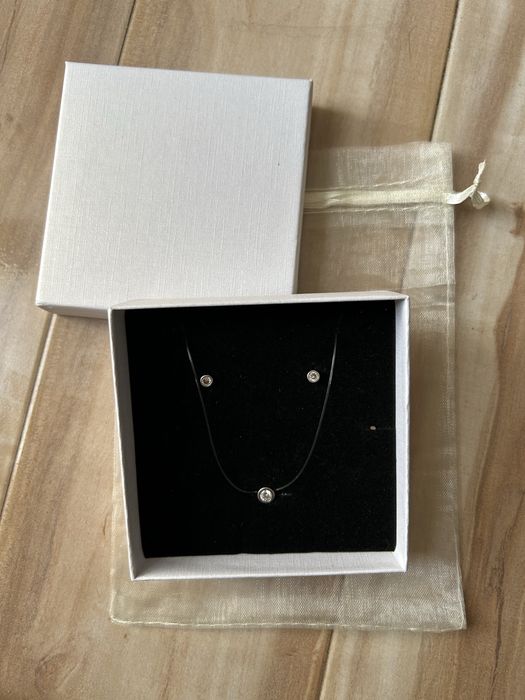 Нежно сребърно бижу с корда и обици