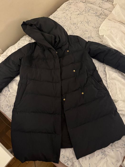 Пухено палто ZARA BASIC | S-M