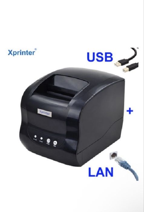 Принтер Xprinter XP-365B USB/LAN черный