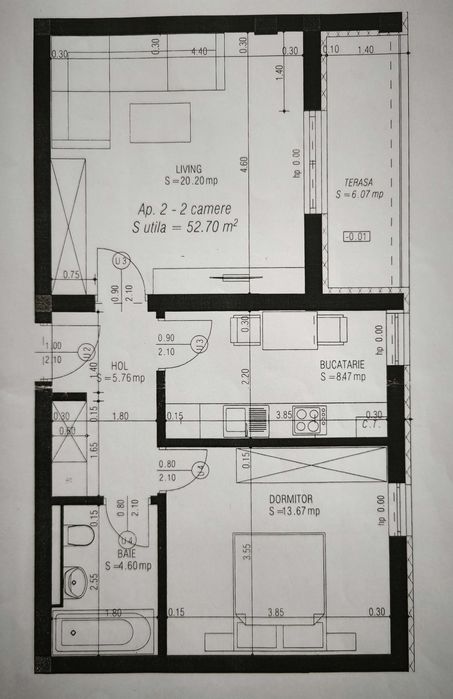 Proprietar vand apartament nou 2 camere Str Mures