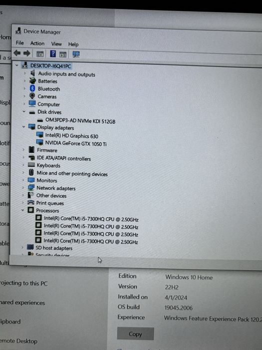 Lenovo Legion Gaming• i5-7th Gen• 16gb ram• Nvidia Gtx 1050Ti 4gb• 512