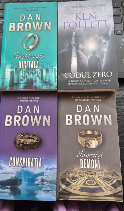 Lot carti aventura/mister (Dan Brown, Preston, Child, Follett)