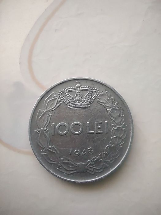 Moneda 100 lei Regele Mihai I 1943
