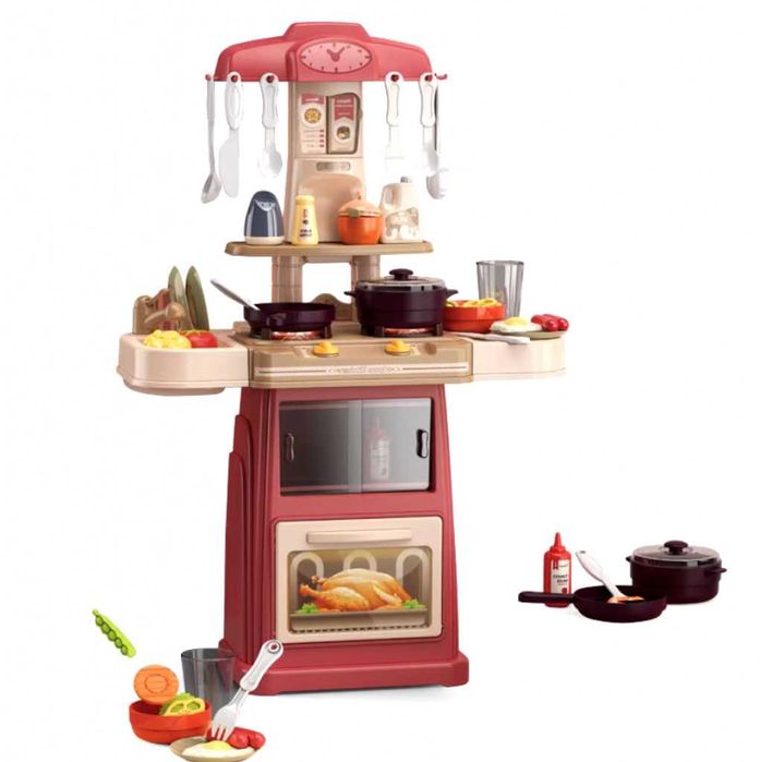 Детска кухня за игра - Комплект 44 части със светлини и звуци