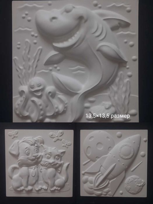 Гипсовые копилки - раскраски. Барельефы ( картины) из гипса.