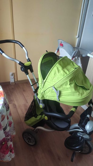 Триколка за деца с родителски контрол, сенник и меки гуми Chic 4 в 1