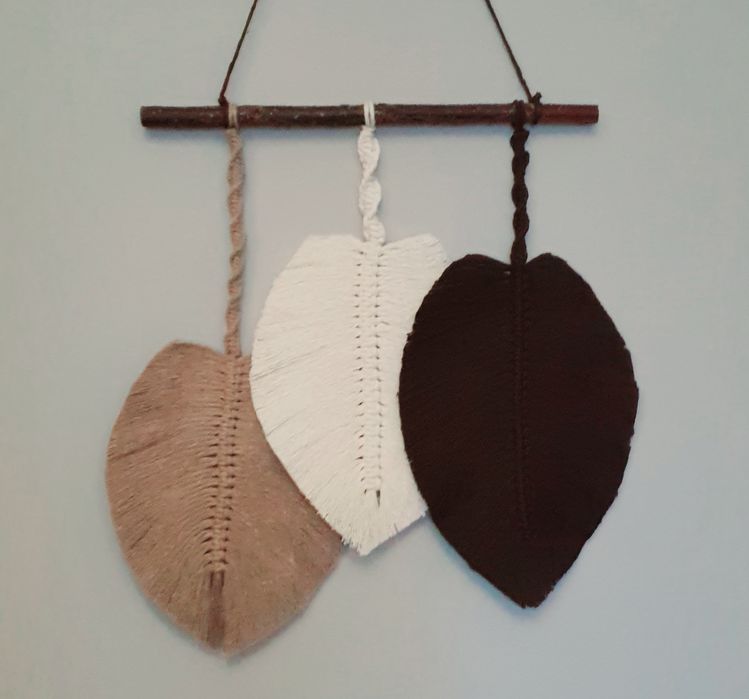 Macrame decor perete frunze