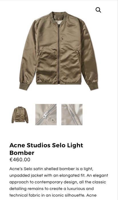 Acne Studios Selo Light мъжки бомбър М
