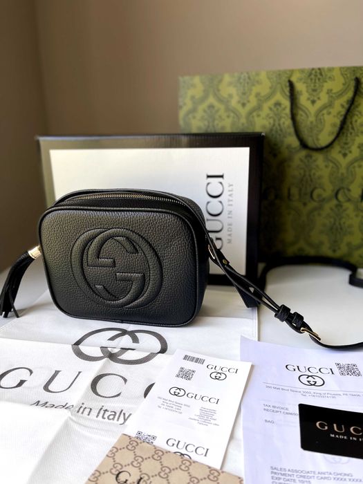 Poseta/Geanta Gucci Black Leather 21x15x6