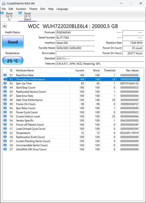 WD Ultrastar HC560 20TB HDD SATA 7200RPM Enterprise NAS / Server диск