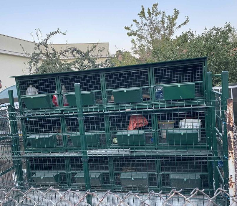 Клетки за зайци на етажи