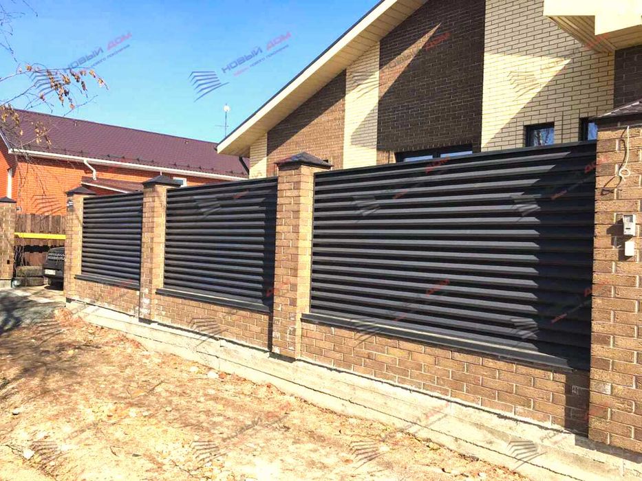 Забор жалюзи горизонтальный