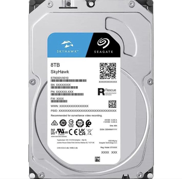Seagate SkyHawk 8TB ST8000VX010 – HDD за видеонаблюдение, нов