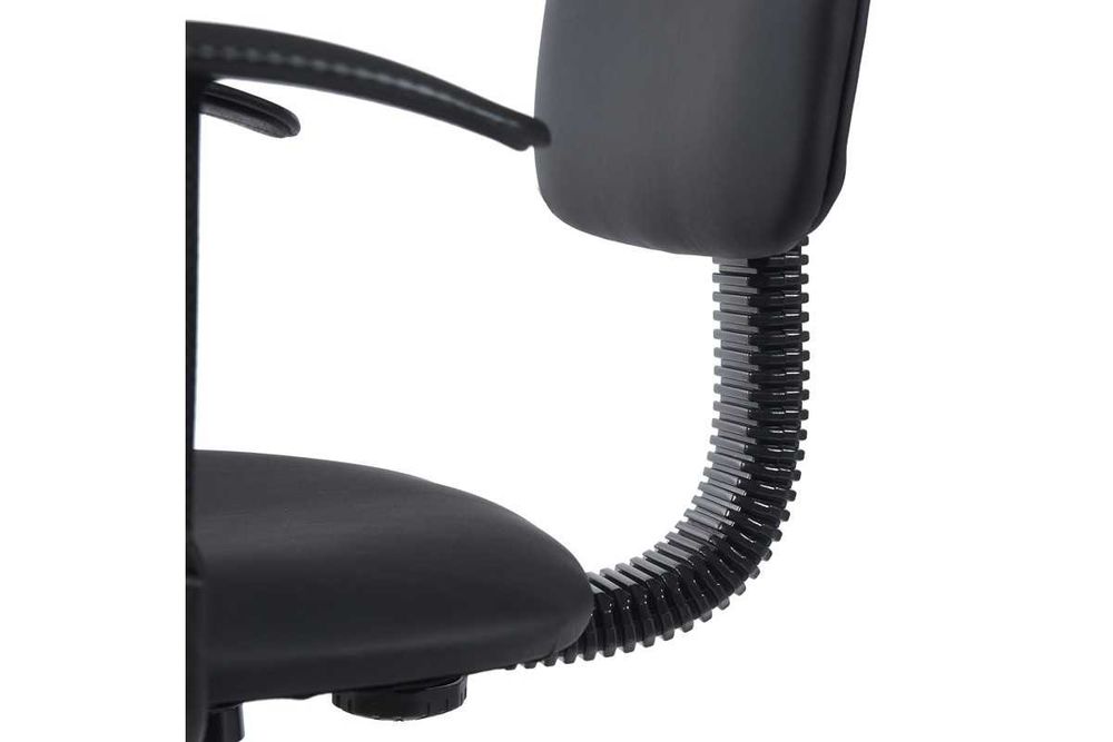 Офис стол Puzzle-home Icina, Подходящ за рецепция, PU, Черен - хром