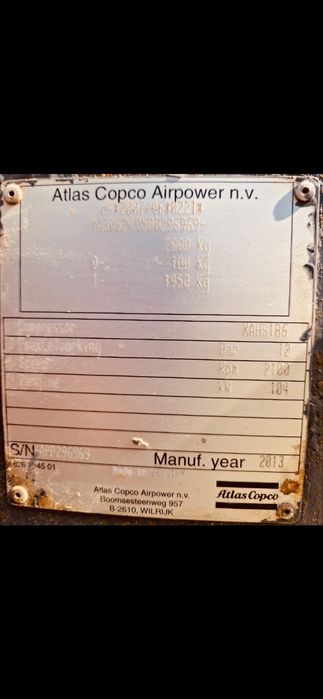 Motocompresor aer/ Atlas Copcp de 12 bari