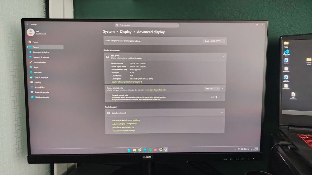 Monitor Philips PHL 271V8 27" 75 HZ