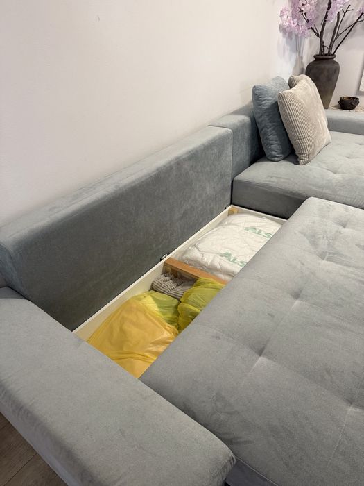 Coltar extensibil 305 cm, 2 lazi de depozitare spatioase