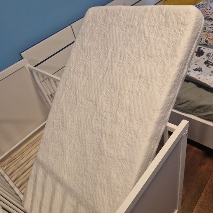 Pat bebe cu Sertar + Saltea + Husa saltea - Patut pt bebelus 60x120 cm