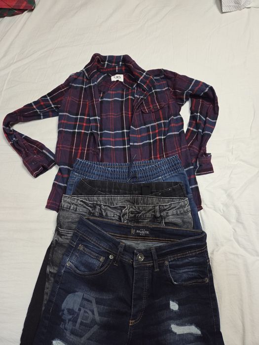 Сет  комплект дънки риза къси панталони дълги