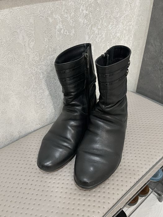 Сапоги женские кожаные