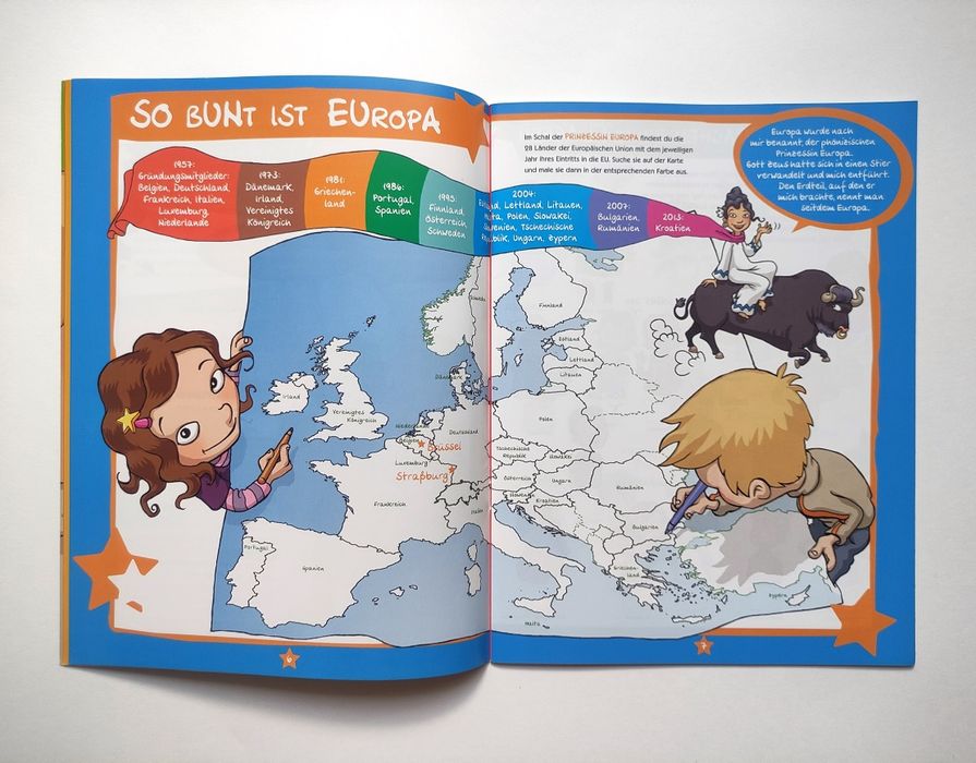 Еврожурнал с Наклейками и Играми для детей на Немецком языке