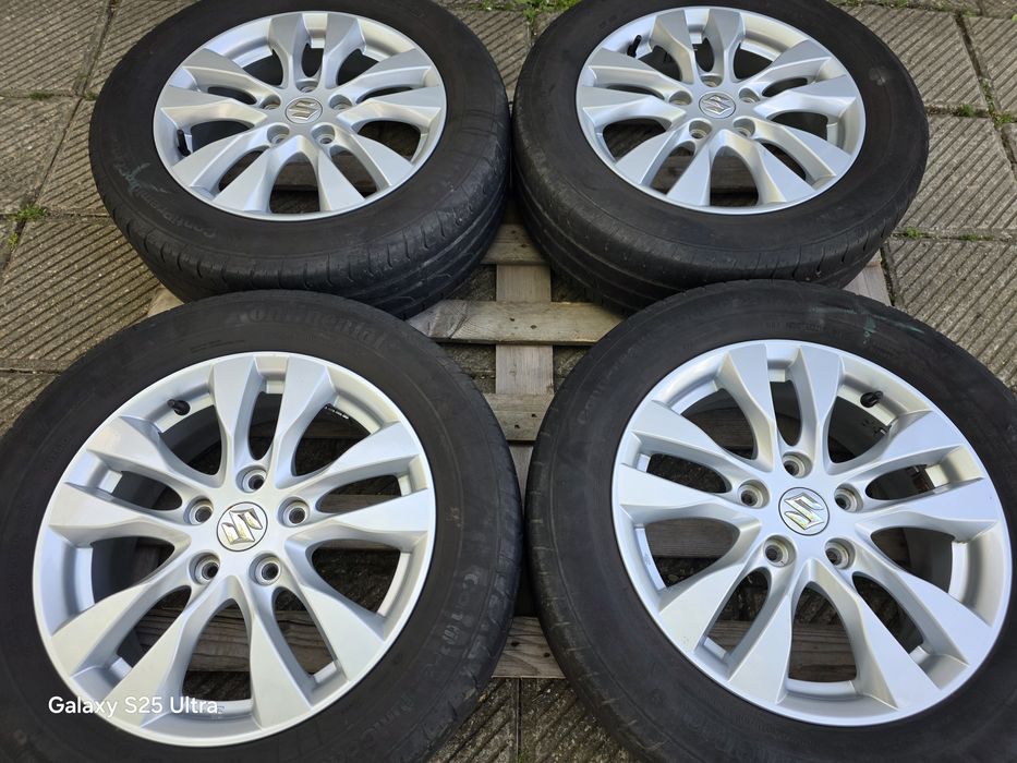 Лети джанти 16ки 5х114.3 Suzuki + летни гуми 205/60/16 Continental