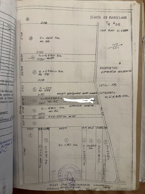 Super oferta, Teren Otopeni, 6438 mp, pretabil cartier residential, zona Cirpian Porumbescu, proiect 9 case