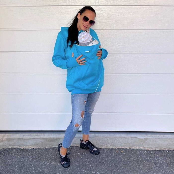 Разпродажба | Памучен суитшърт за бебеносене Simply - Blue