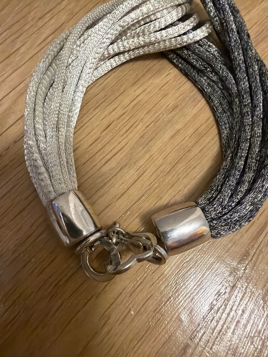 Bratara argint  925 multisnur matase mesh