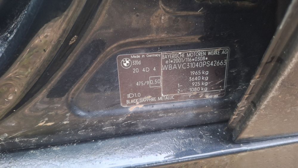 Bara fata capota tragar caseta directie bmw e90 m47  163 cp